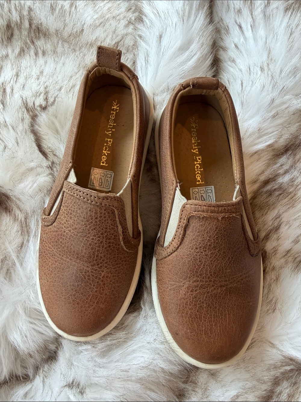 Freshly Picked Toddler Brown Slip-On Sneakers